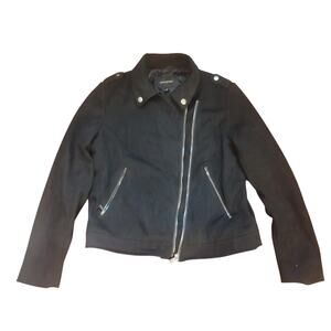 Banana Republic Biker Jacket Women’s Small Black Faux Leather